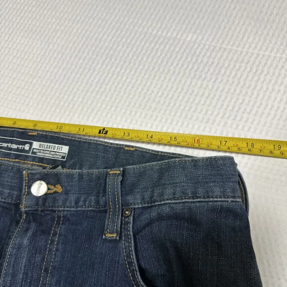 Carhartt Slim Fit Rugged Flex Jeans Mens Size 35x32 Blue Denim